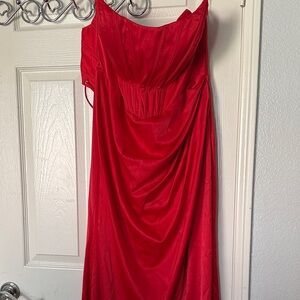 Elegant Red Evening Gown